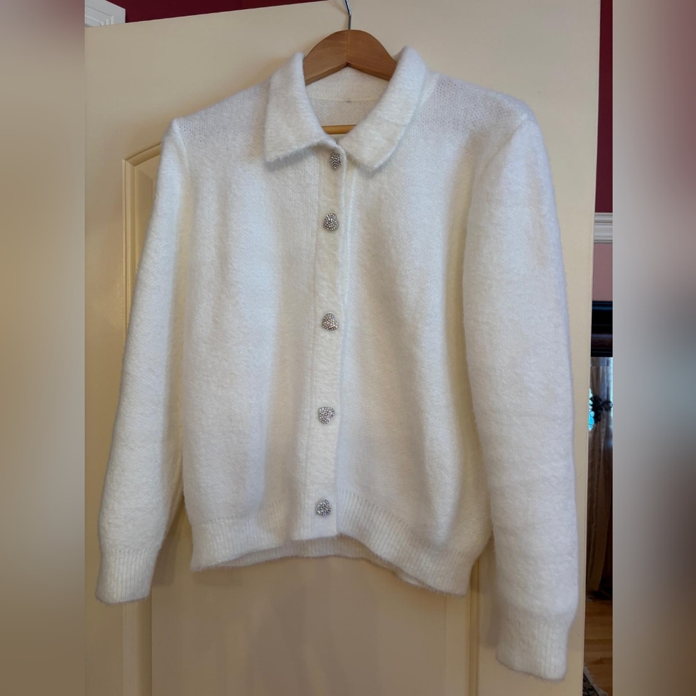 🩷 NWOT Ivory Cardigan Sweater